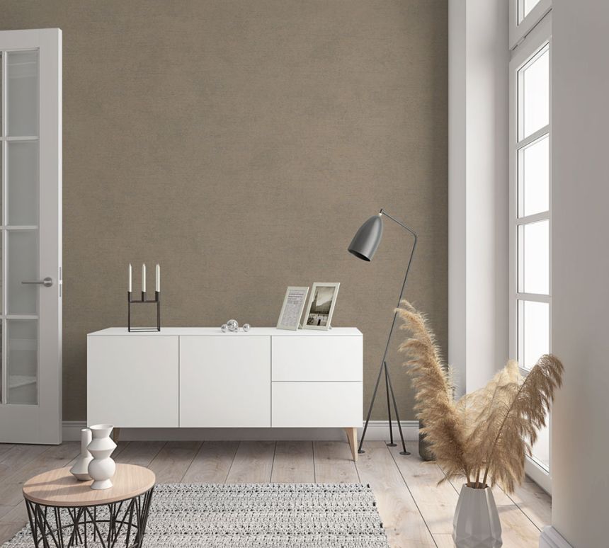 Wallpaper, Brown, Fabric Texture, 32429, Shades, Marburg