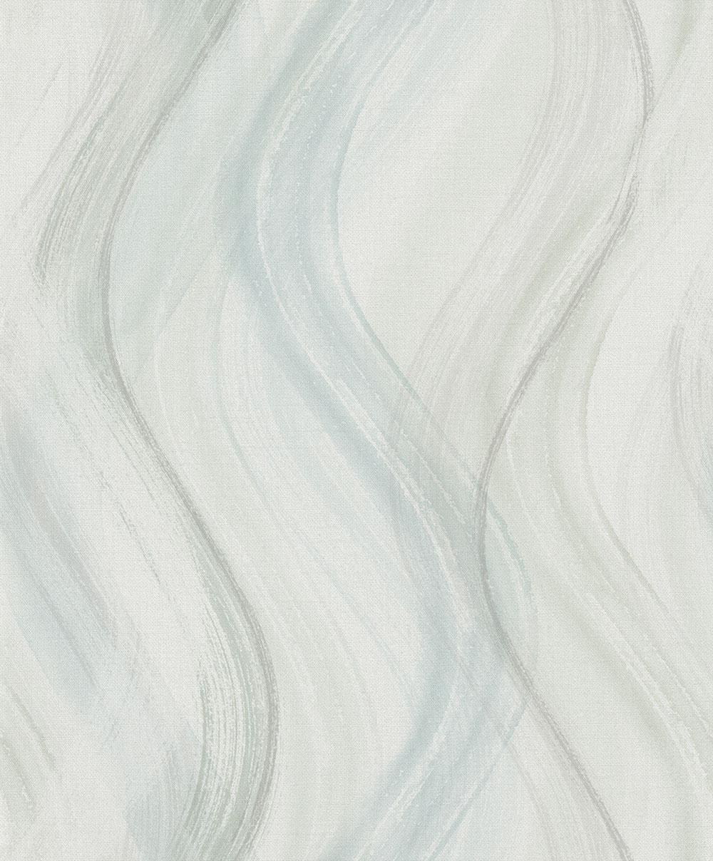 Wallpaper, Grey-Blue-Green, Waves, 32442, Shades, Marburg