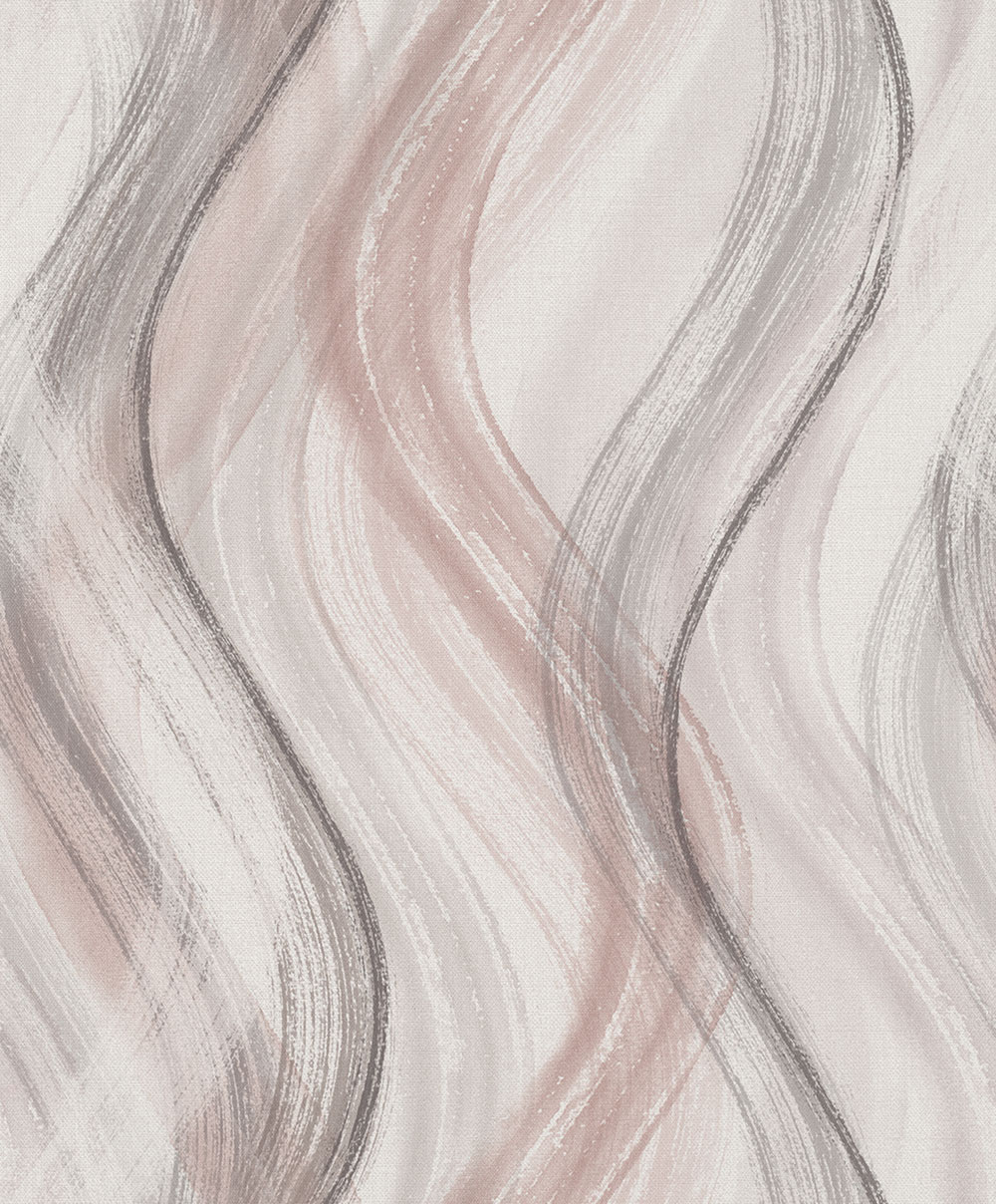 Wallpaper, Grey-Pink, Waves, 32443, Shades, Marburg