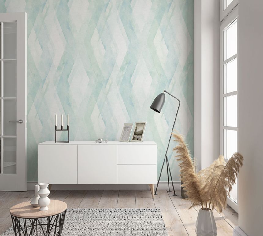 Geometric Wallpaper, Green-Blue, 32450, Shades, Marburg
