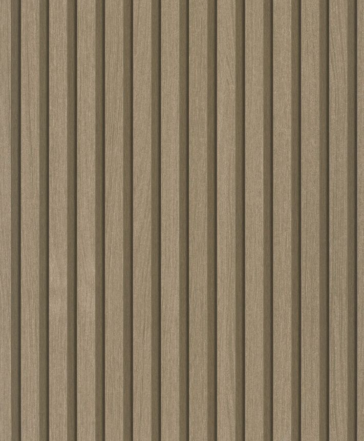 Non-woven wallpaper, gold, wood-look, slats, planks, 33396, Travertino, Marburg