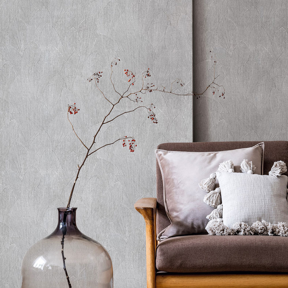 Wallpaper, grey, leaves, 35392, Timber, Marburg