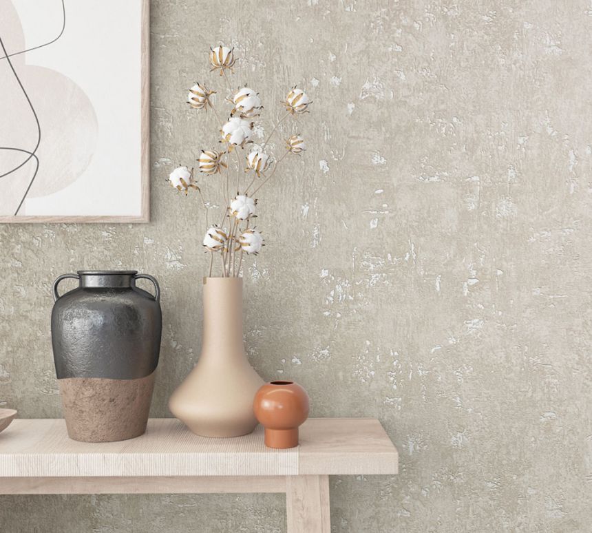 Wallpaper, Beige, Concrete, Stucco, 82370, Naomi, Novamur