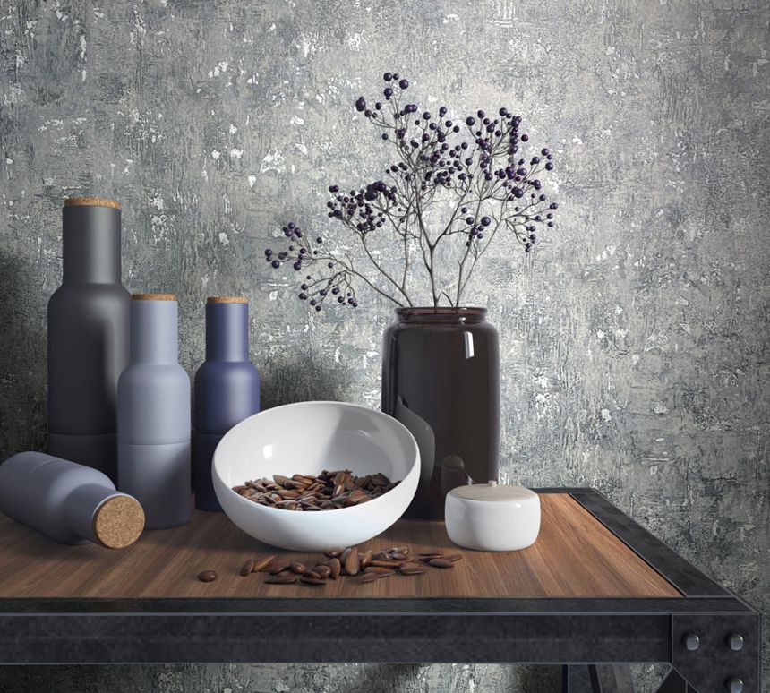 Wallpaper, Grey, Concrete, Stucco, 82372, Naomi, Novamur