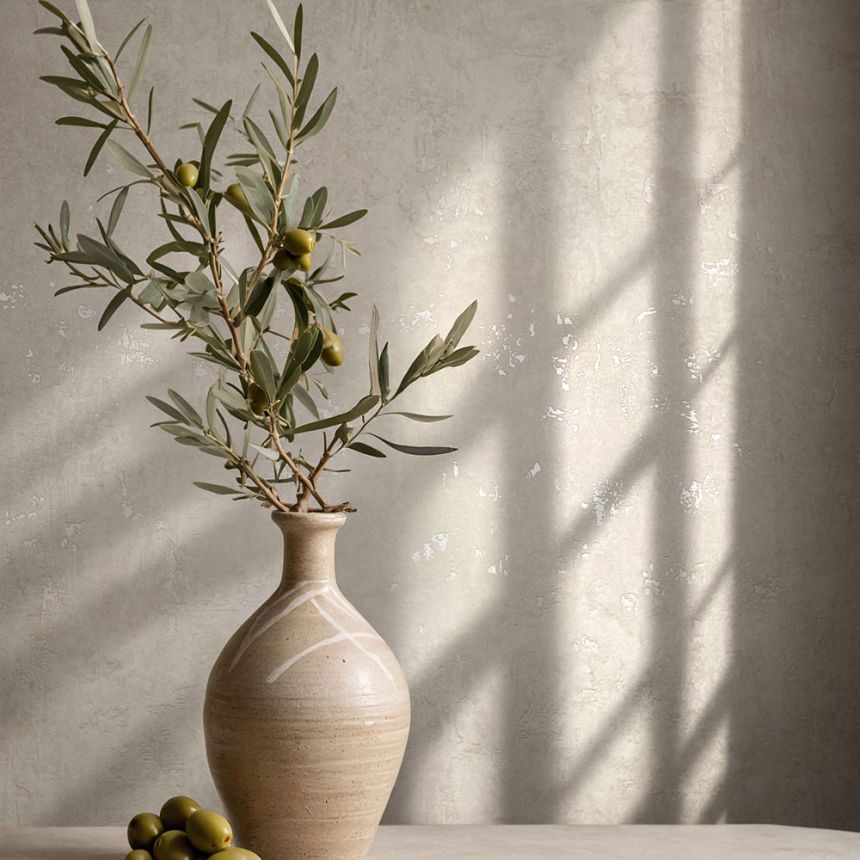 Wallpaper, Cream, Concrete, Stucco, 82498, Naomi, Novamur