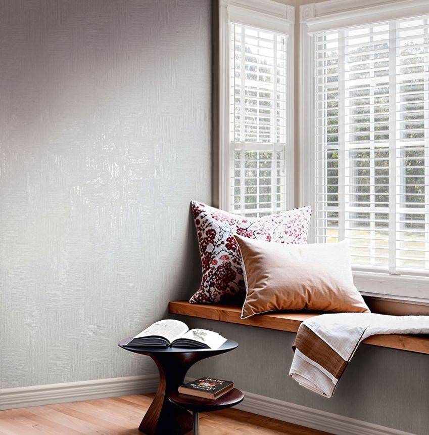 Geometric Wallpaper, White, 82549, Naomi, Novamur