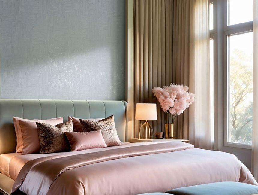 Geometric Wallpaper, Grey-Blue, 82551, Naomi, Novamur
