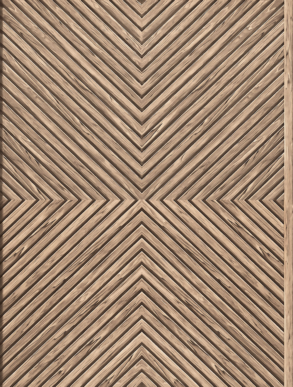 Wallpaper, Brown-Beige, Wood Panel Effect, 89019, Naomi, Novamur