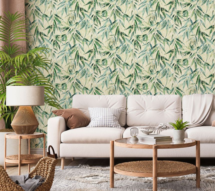 Wallpaper, Green, Leaves, 89040, Naomi, Novamur