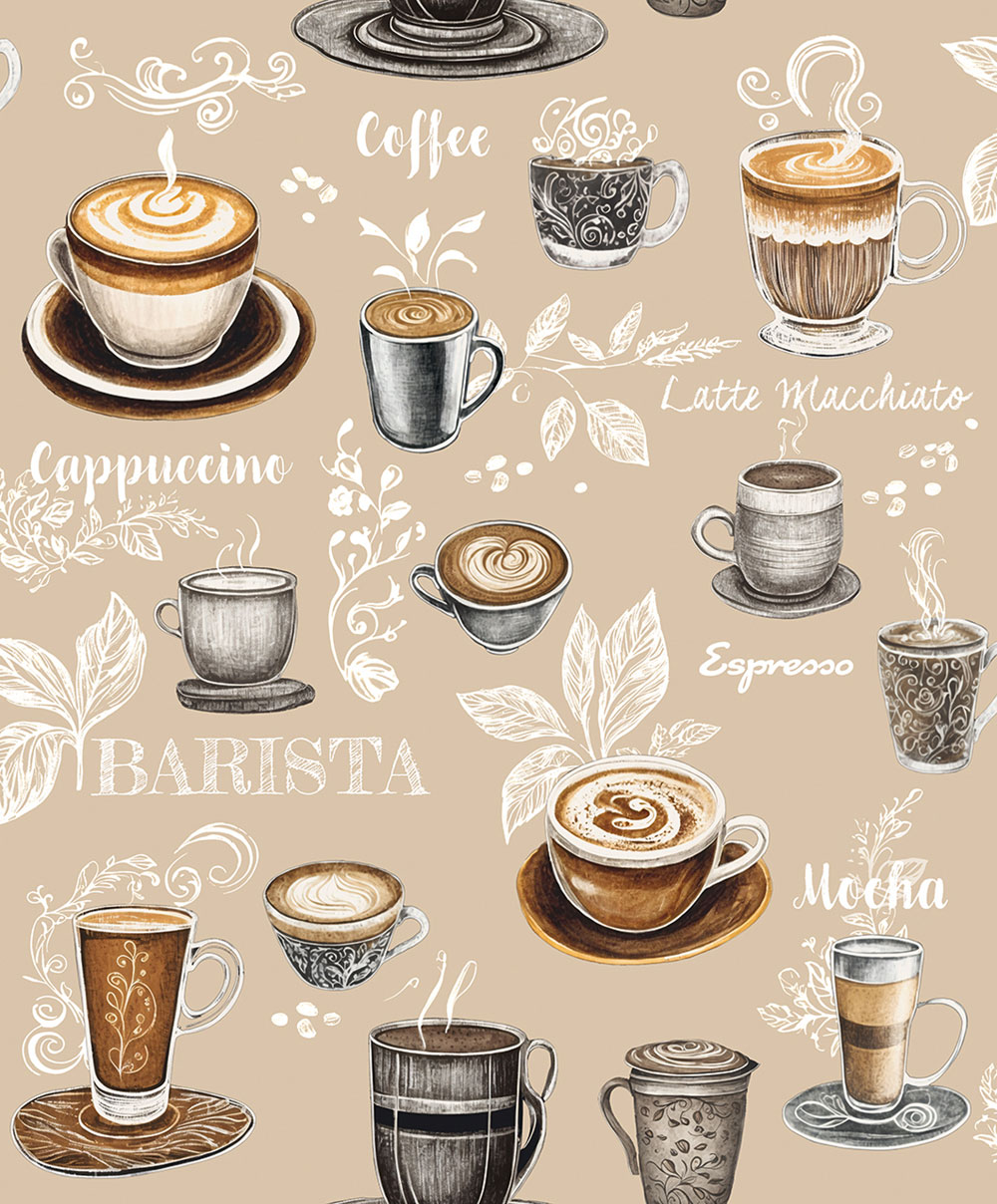 Wallpaper, Beige, Coffee, 89044, Naomi, Novamur