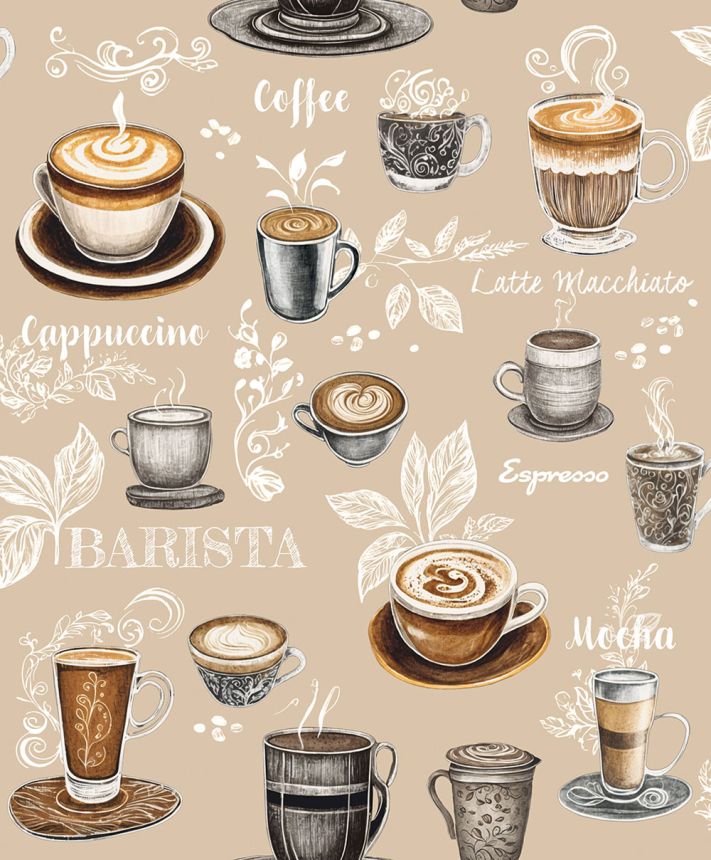 Wallpaper, Beige, Coffee, 89044, Naomi, Novamur