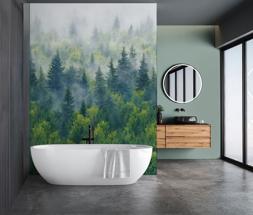 Wall Mural, Green, Trees, Forest, 96453, Naomi, Novamur