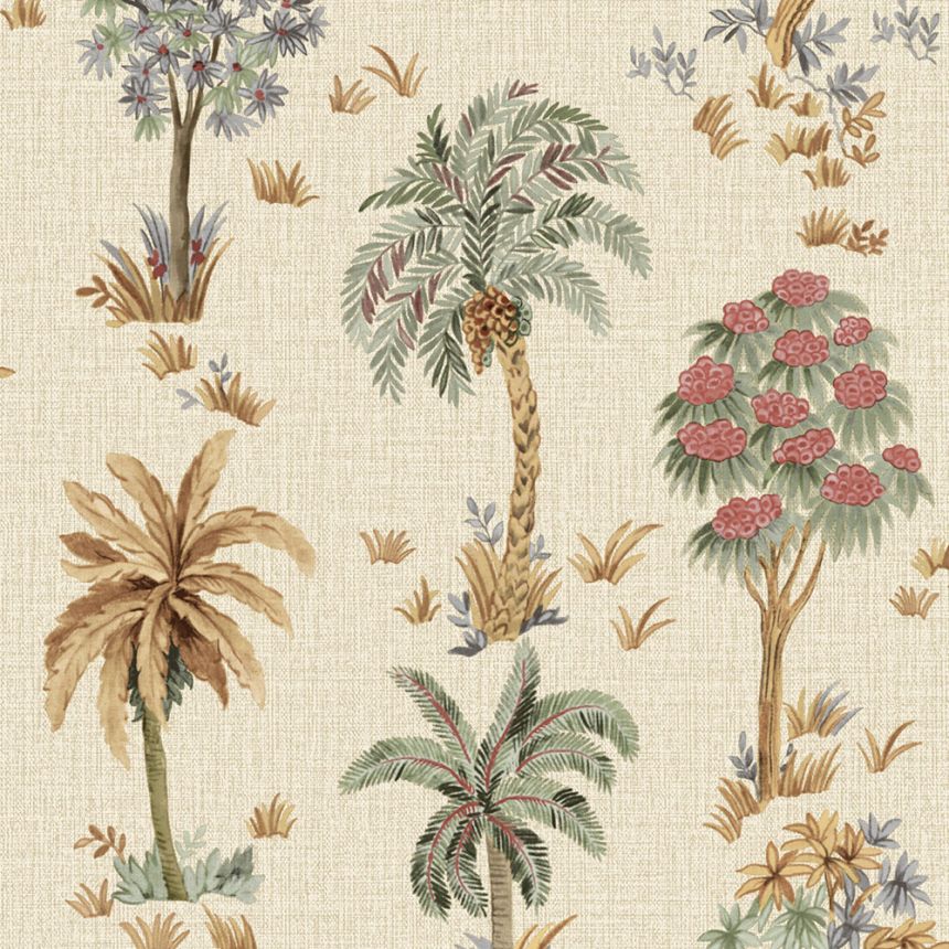 Luxury Wallpaper, Beige, Trees, Z70701, Marrakech, Zambaiti Parati
