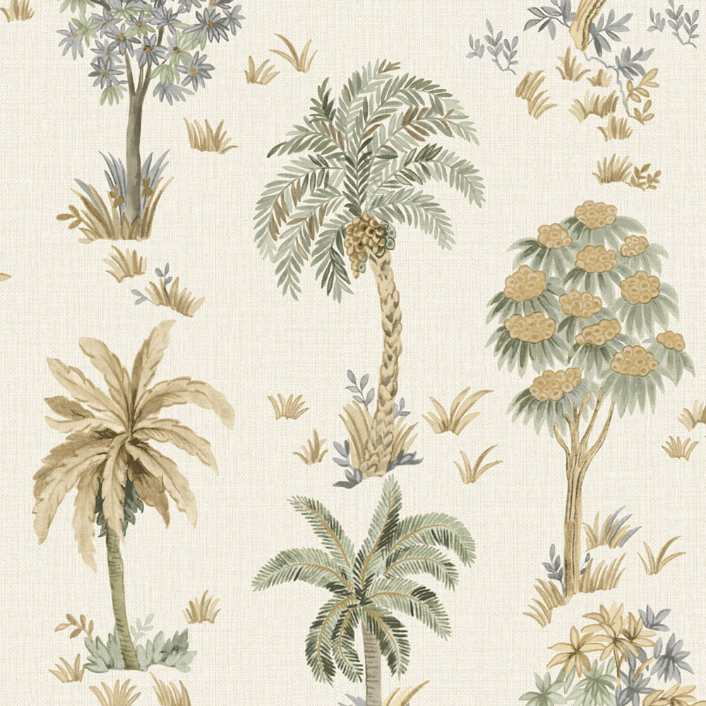 Luxury Wallpaper, Cream, Trees, Z70706, Marrakech, Zambaiti Parati