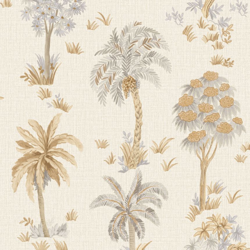 Luxury Wallpaper, Cream, Trees, Z70710, Marrakech, Zambaiti Parati