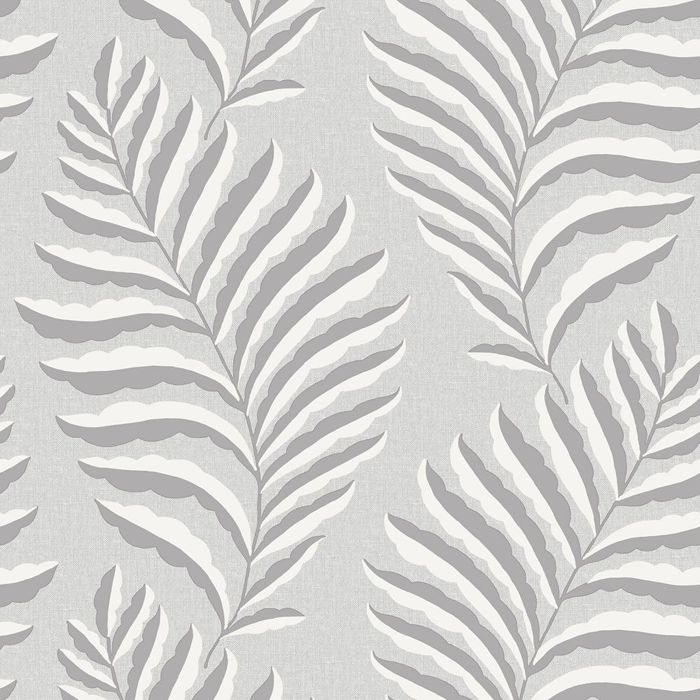 Wallpaper, Grey, Leaves, Z70728, Marrakech, Zambaiti Parati