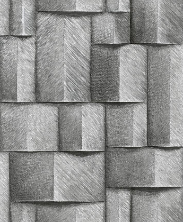 Graphic wallpaper, grey, 3D effect, 35381, Timber, Marburg