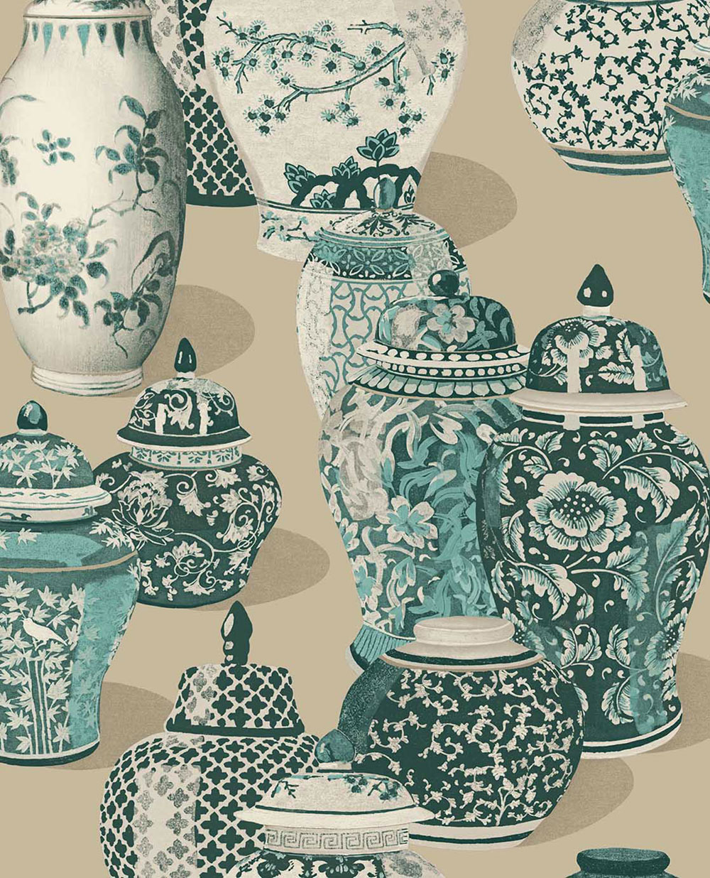 Wallpaper, 351215, Green, Vessels, Magnifique, Eijffinger