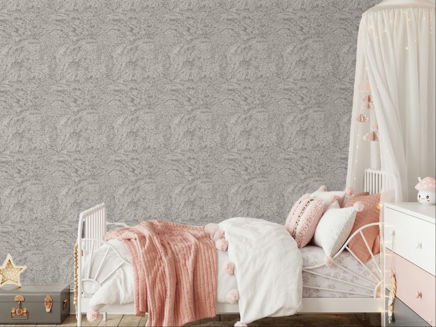 Wallpaper, Grey, Leaves, 351272, Magnifique, Eijffinger