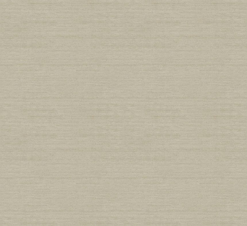 Striped wallpaper, grey, beige, fabric effect, RIC008, Serica, Traces, Masureel