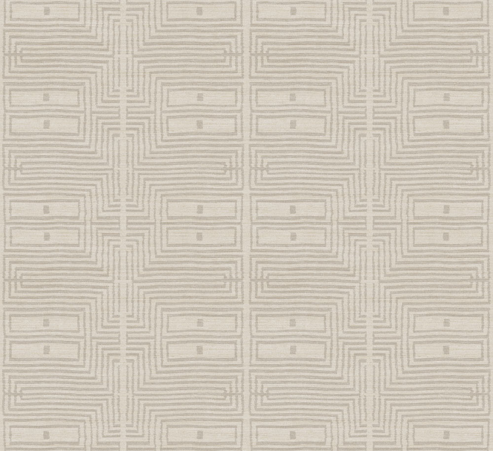 Wallpaper, fabric effect, patterns, beige, RIC304, Serica, Masureel