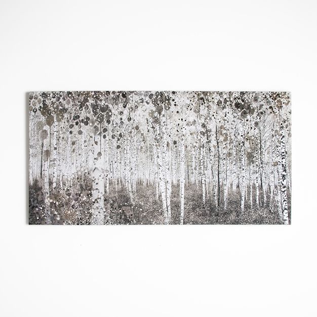 Painting Birch Grove 42-238, Neutral Watercolor Woods, Wall Art