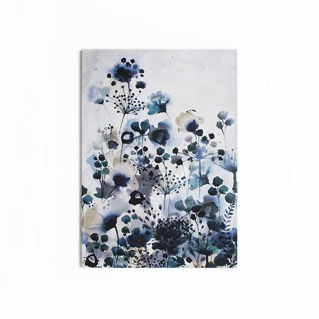 Painting Blue Flowers 42-235, Moody Blue Watercolor, Wall Art, Graham Brown