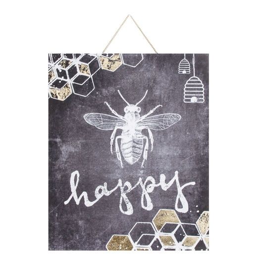 Frameless picture Bee Happy 41-836, Wall Art, Graham Brown