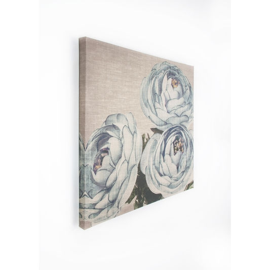 Frameless painting Peonies, Teal Floral Trio 41-714, Wall Art, Graham Brown