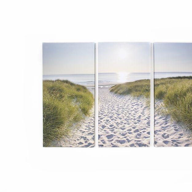 3-piece painting Road to the Beach 40-891, Beach Walk, Wall Art, Graham Brown