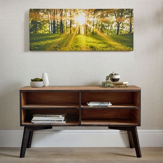 Printed canvas Forest in the Sun 105887, Tranquil Forest Fields, Wall Art, Graham & Brown