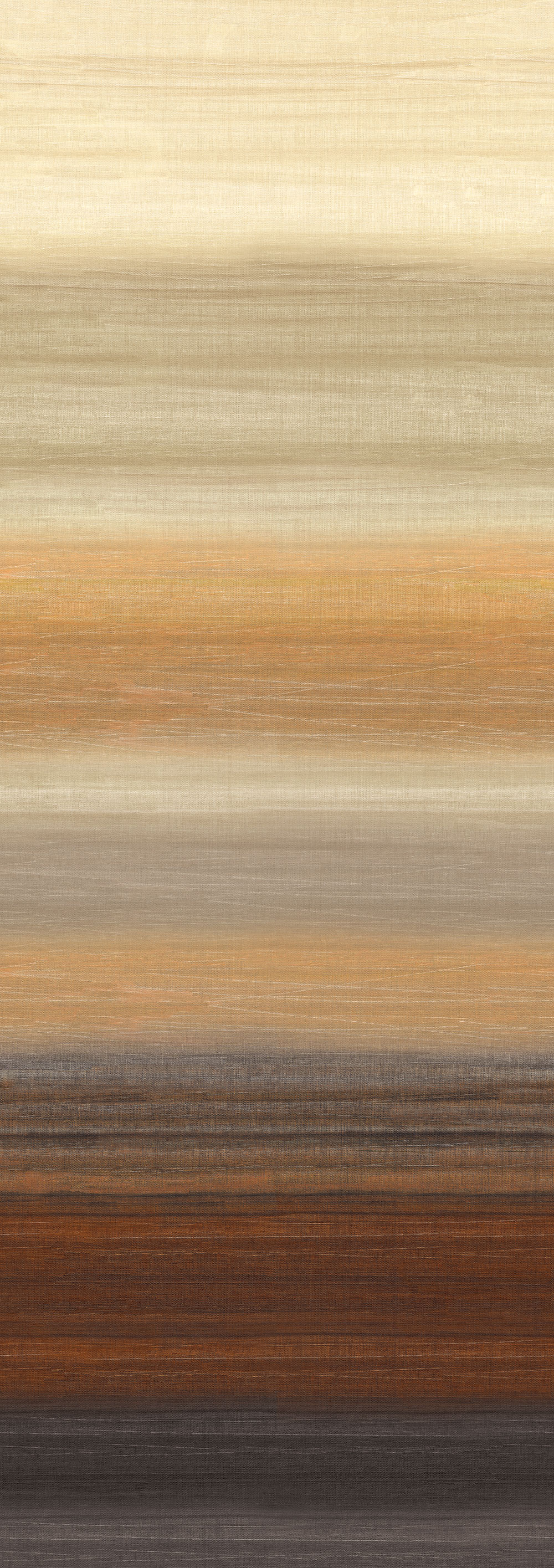 Mural wallpaper, fabric effect, orange, brown, stripes, DGRIC201-260, Serica, Masureel