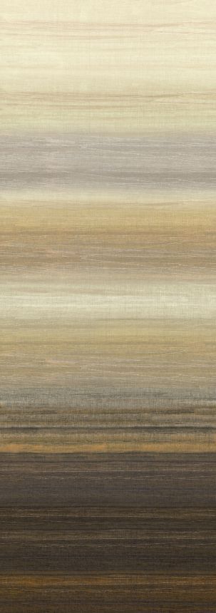 Mural wallpaper, fabric effect, brown, beige, stripes, DGRIC203-300, Serica, Masureel