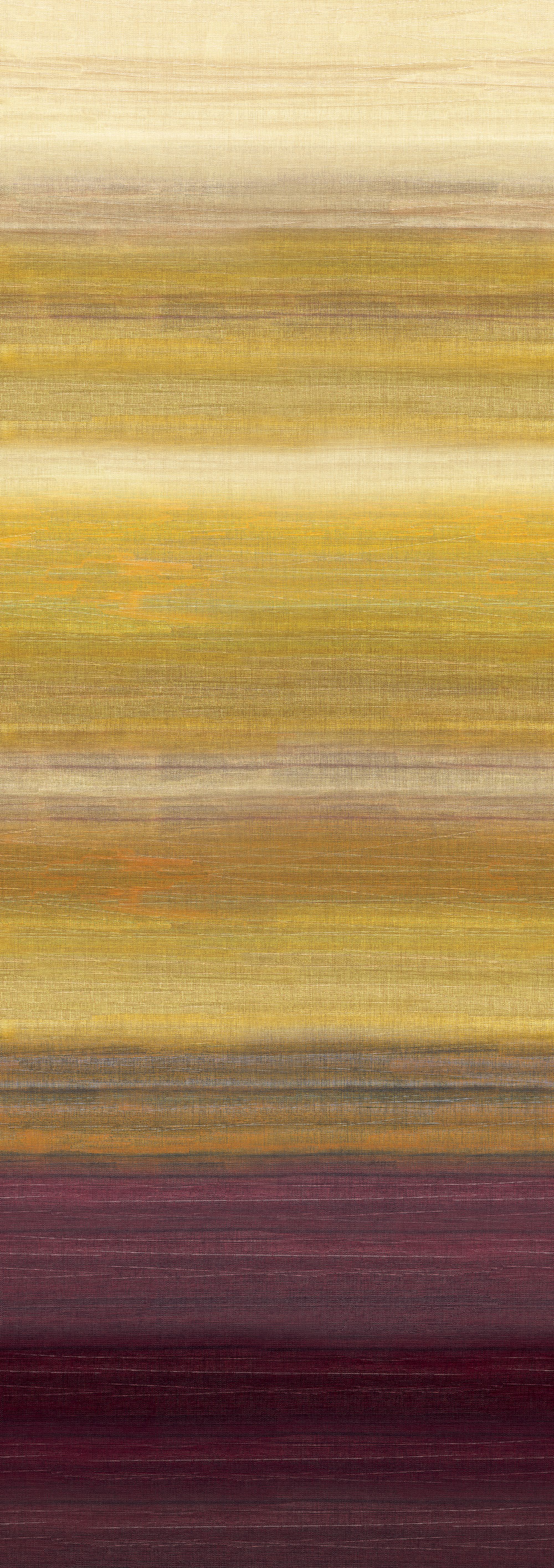 Mural wallpaper, fabric effect, brown, yellow, stripes, DGRIC204-300, Serica, Masureel