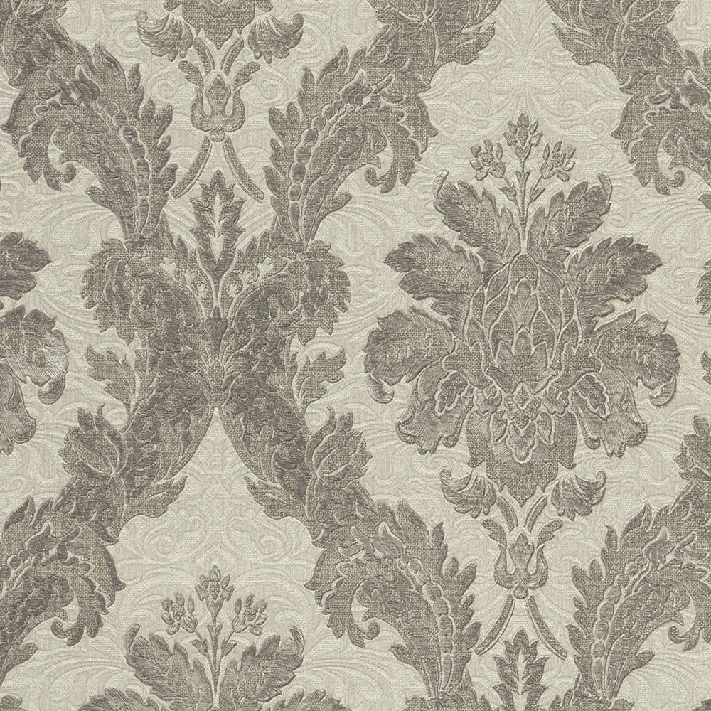 Luxury non-woven wallpaper 68607, Baroque damask pattern, Damascus, Limonta