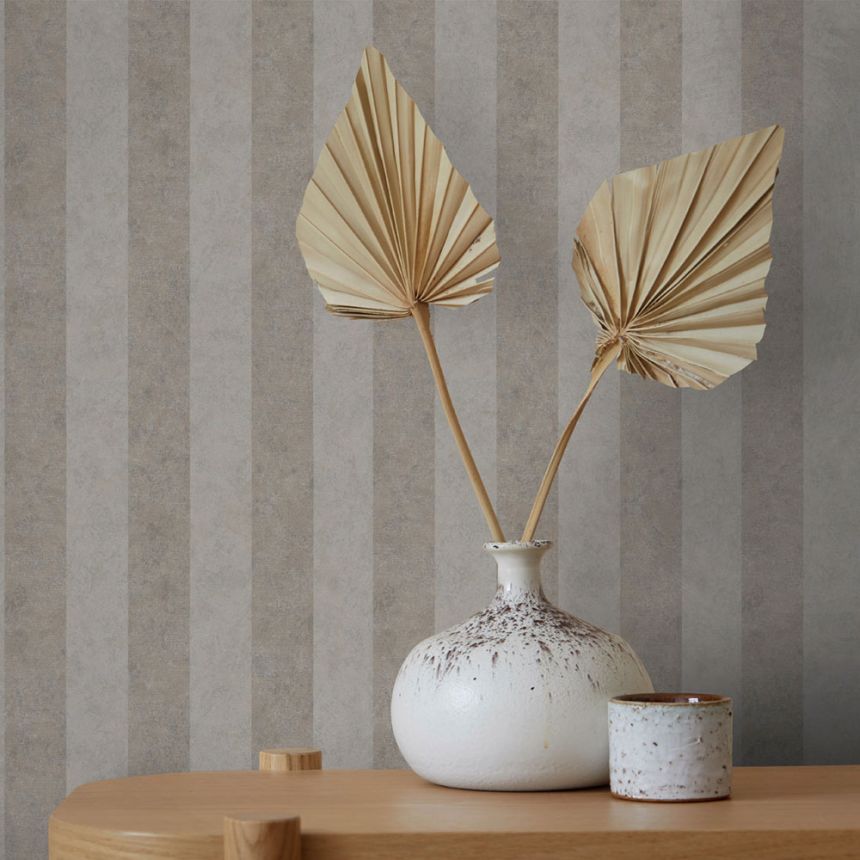 Non-woven wallpaper, brown, stripes, vintage, 34822, Up to Date, Marburg