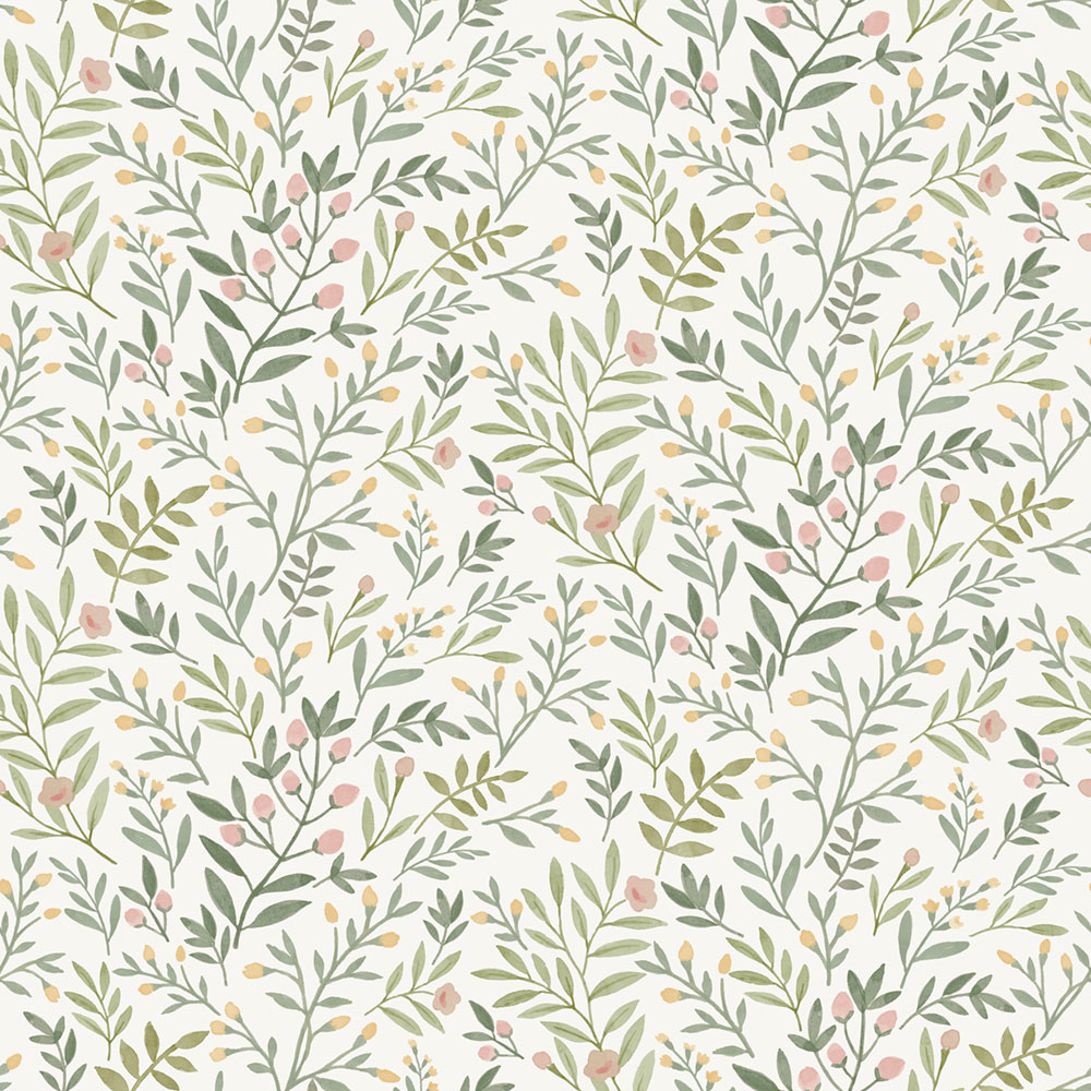 Wallpaper, green, branches, A78801, Inia, Grandeco