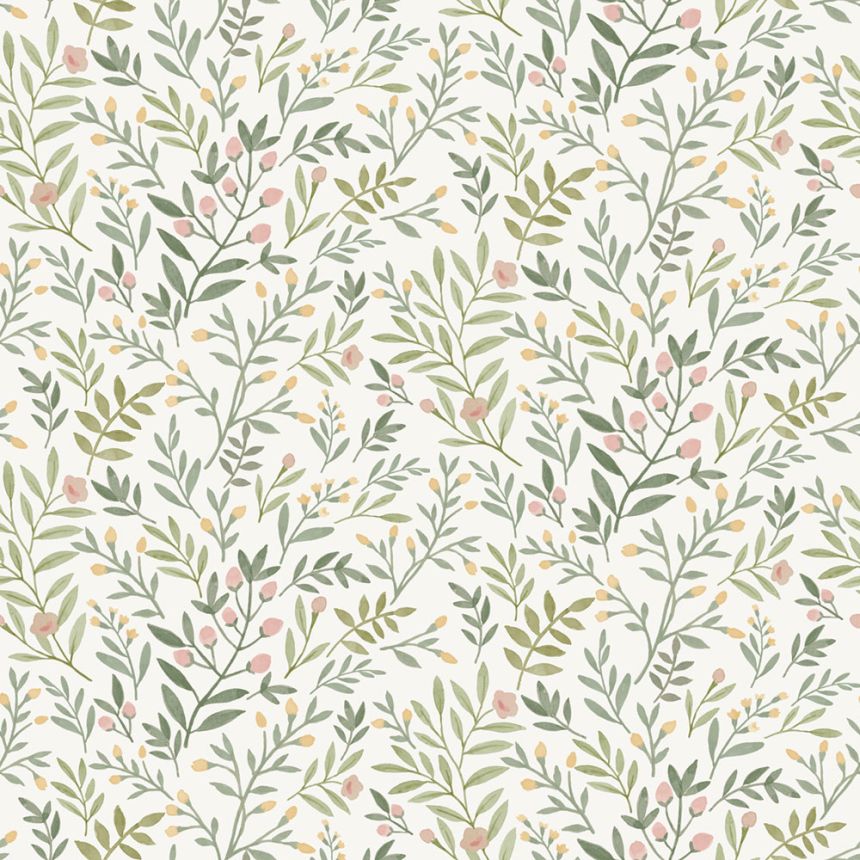 Wallpaper, green, branches, A78801, Inia, Grandeco