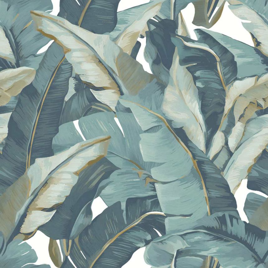 Wallpaper, blue, leaves, 2007, Rio, Parato by Cristiana Masi