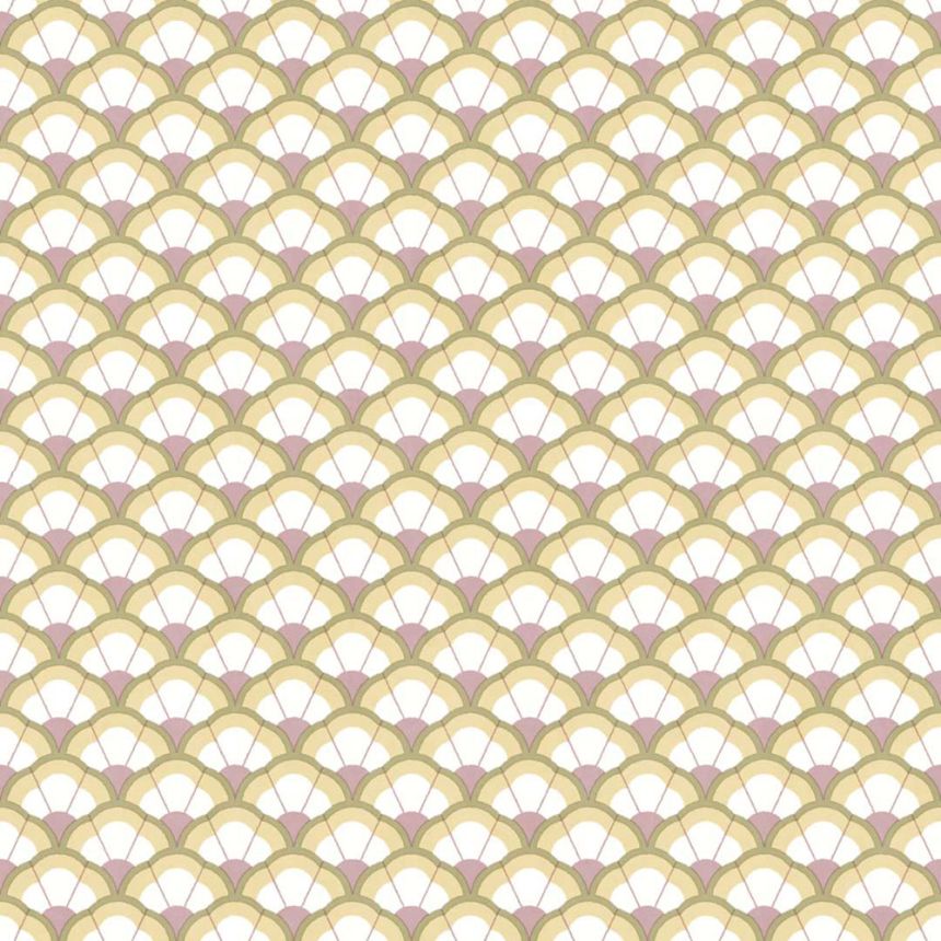 Wallpaper, flowers, ochre-purple, 2041, Rio, Parato by Cristiana Masi