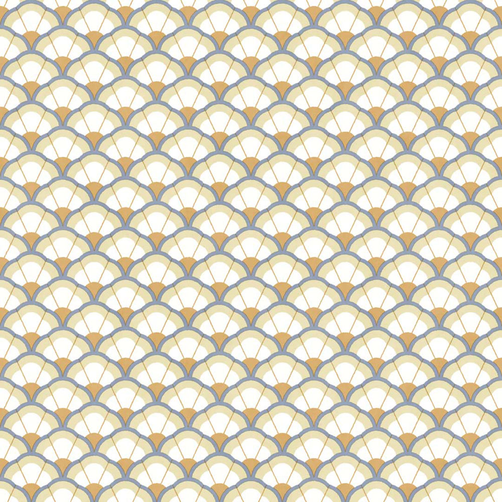 Wallpaper, flowers, beige-blue, 2042, Rio, Parato by Cristiana Masi