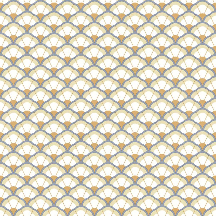 Wallpaper, flowers, beige-blue, 2042, Rio, Parato by Cristiana Masi