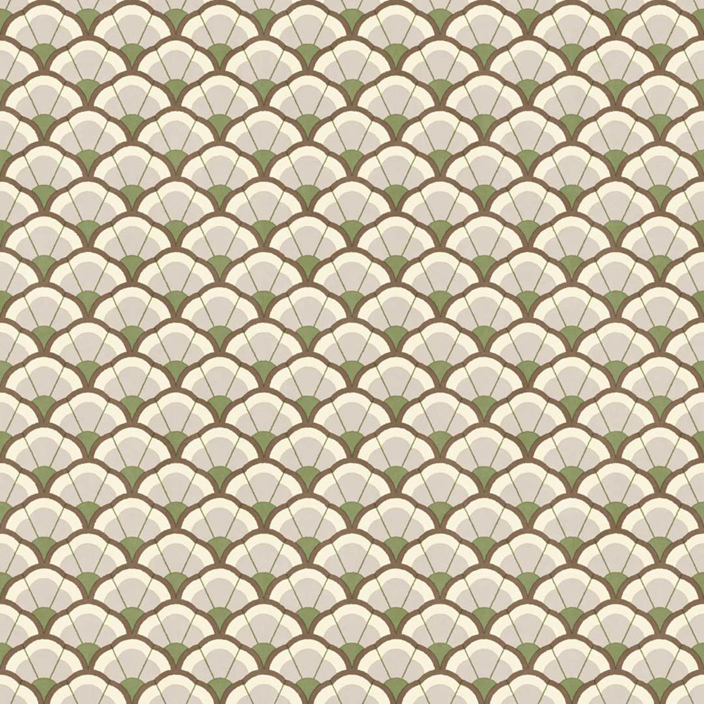 Wallpaper, flowers, grey-green, 2043, Rio, Parato by Cristiana Masi