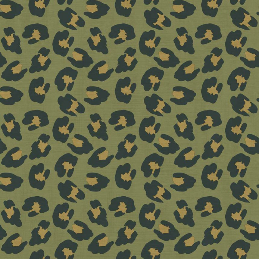 Wallpaper, leopard print, green, 2047, Rio, Parato by Cristiana Masi