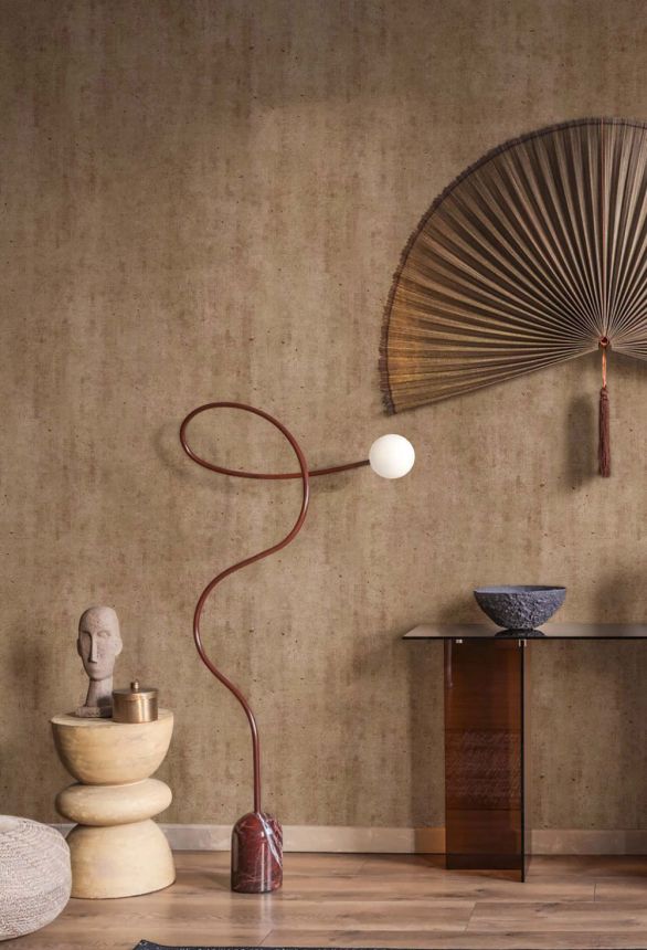 Wallpaper, fabric effect, brown, 2063, Rio, Parato by Cristiana Masi