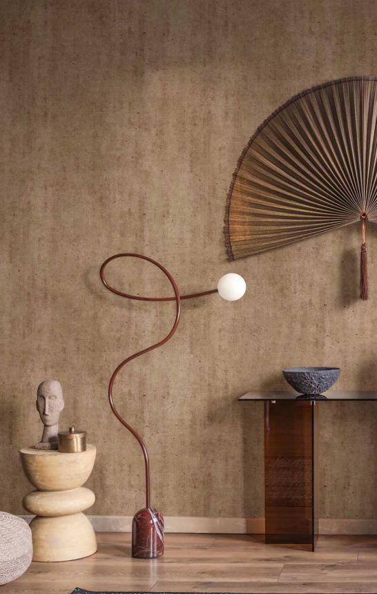 Wallpaper, concrete, plaster effect, brown, 2074, Rio, Parato by Cristiana Masi