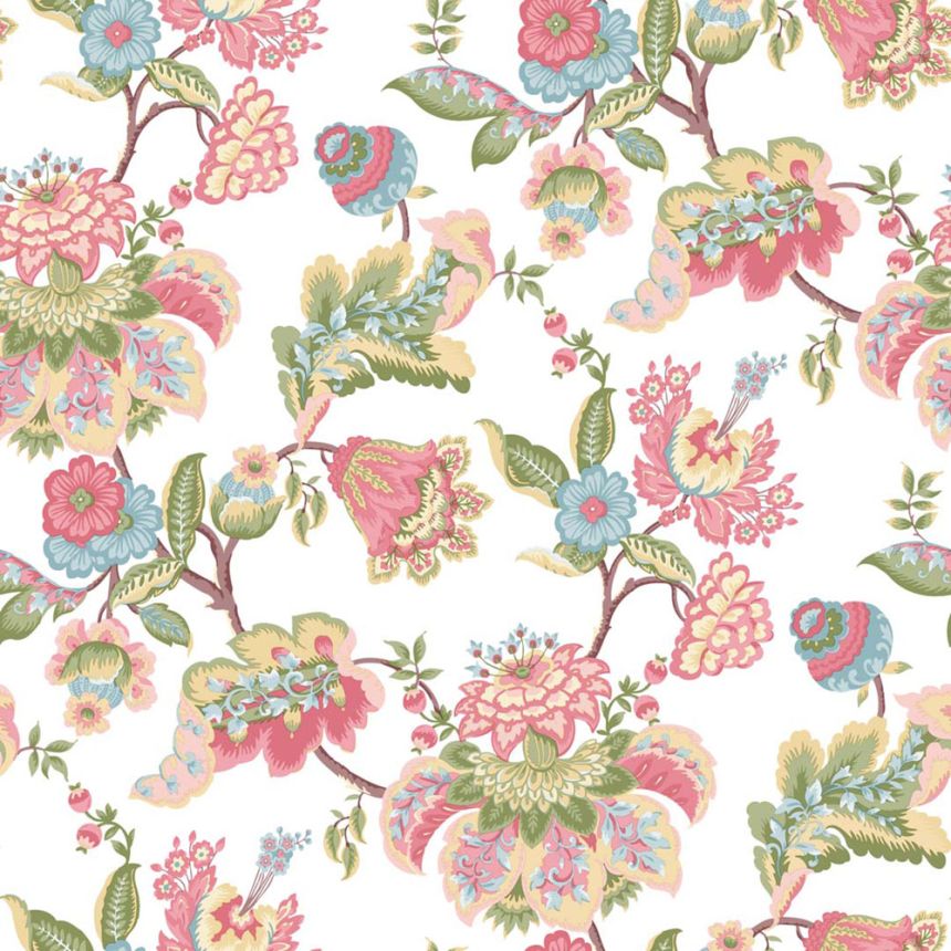 Wallpaper, pink, flowers, 8301, Blooming Garden 2, Parato by Cristiana Masi