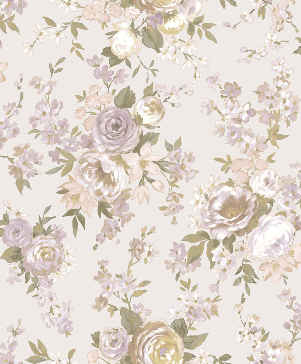 Wallpaper, purple, flowers, 8310, Blooming Garden 2, Parato by Cristiana Masi