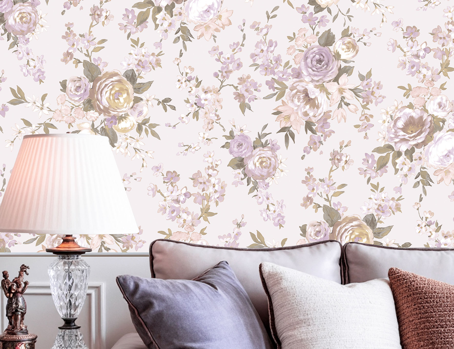 Wallpaper, purple, flowers, 8310, Blooming Garden 2, Parato by Cristiana Masi