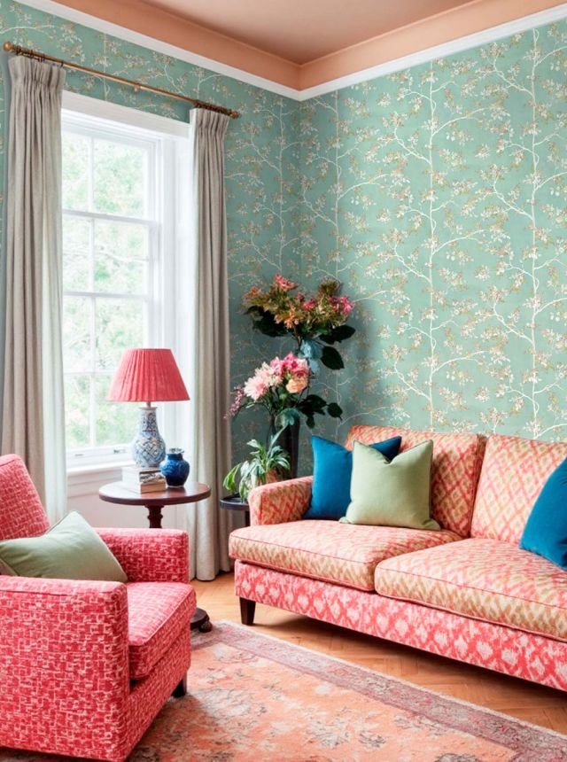 Wallpaper, green, trees, leaves, 8321, Blooming Garden 2, Parato by Cristiana Masi